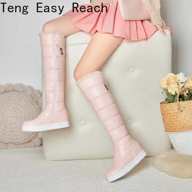 2021 Winter Plush Warm Women Boots Comfortable Flat Knee High Boots Zipper Snow Boots Woman's Black White Pink Big Size 40
2021 Winter Plush Warm Women Boots Comfortable Flat Knee High Boots Zipper Snow Boots Woman's Black White Pink Big Size 40