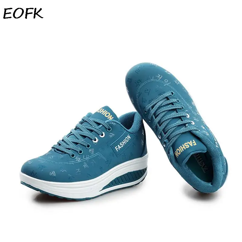 EOFK Women Sneakers Spring Autumn Shoes Platform Fashion Wedges Swing Lace up Round Toe Pu Waterproof Ladies Walking shoes
EOFK Women Sneakers Spring Autumn Shoes Platform Fashion Wedges Swing Lace up Round Toe Pu Waterproof Ladies Walking shoes