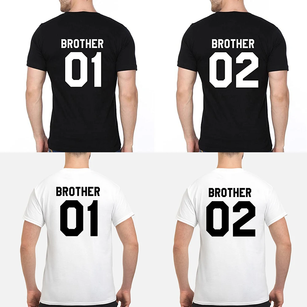Brother 01 02 Fashion Men Harajuku T Shirts Short Sleeve Streetwear Best Friends Twins Matching Graphic T-shirt Male Summer Tees
Brother 01 02 Fashion Men Harajuku T Shirts Short Sleeve Streetwear Best Friends Twins Matching Graphic T-shirt Male Summer Tees