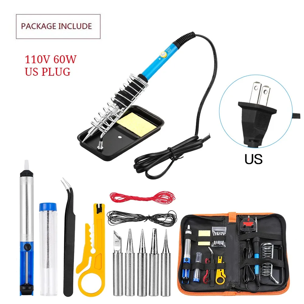 15Pcs 900M Series Soldering Tips Iron Kit 110V Electronics60W Adjustable Temperature For Welding Soldering Tools
15Pcs 900M Series Soldering Tips Iron Kit 110V Electronics60W Adjustable Temperature For Welding Soldering Tools