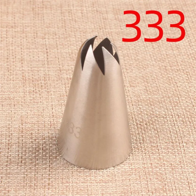 

#333 Drop Rose Flower Russian Pastry Nozzle Tips Cream Icing Piping Nozzles Cake Decoration Tips Leaf Tulip Tips Confectionery