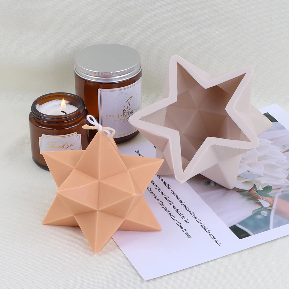 Five Pointed Star Candle Molds Pentagram Moroccan Style Star Silicone Moulds For Abnormity Decorations
Five Pointed Star Candle Molds Pentagram Moroccan Style Star Silicone Moulds For Abnormity Decorations