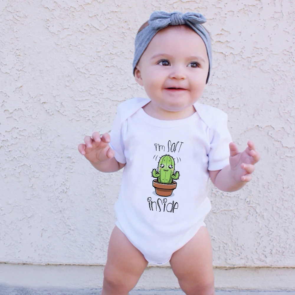 I'm Soft Inside Funny Cartoon Cactus Baby Boy Clothes Cute White New Born Baby Bodysuit Loose Plus Size Toddler Infant Onesie
I'm Soft Inside Funny Cartoon Cactus Baby Boy Clothes Cute White New Born Baby Bodysuit Loose Plus Size Toddler Infant Onesie