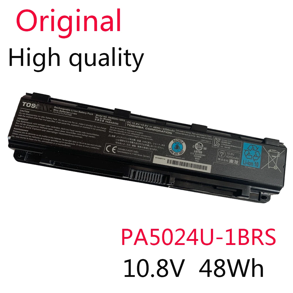 PA5024U-1BRS PA5023U1-BRS Original New Battery For Toshiba Satellite Pro C850 L850 L870 M800 PA5023U PA5024U 10.8V 48Wh
PA5024U-1BRS PA5023U1-BRS Original New Battery For Toshiba Satellite Pro C850 L850 L870 M800 PA5023U PA5024U 10.8V 48Wh