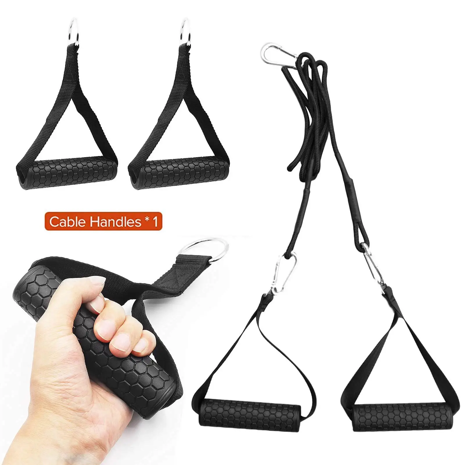 DIY Pulley Rope High Pull-down Arm Force Pulley Handle Triceps Biceps Back Abdomen Chest Muscles Muscle Fitness Trainer
DIY Pulley Rope High Pull-down Arm Force Pulley Handle Triceps Biceps Back Abdomen Chest Muscles Muscle Fitness Trainer