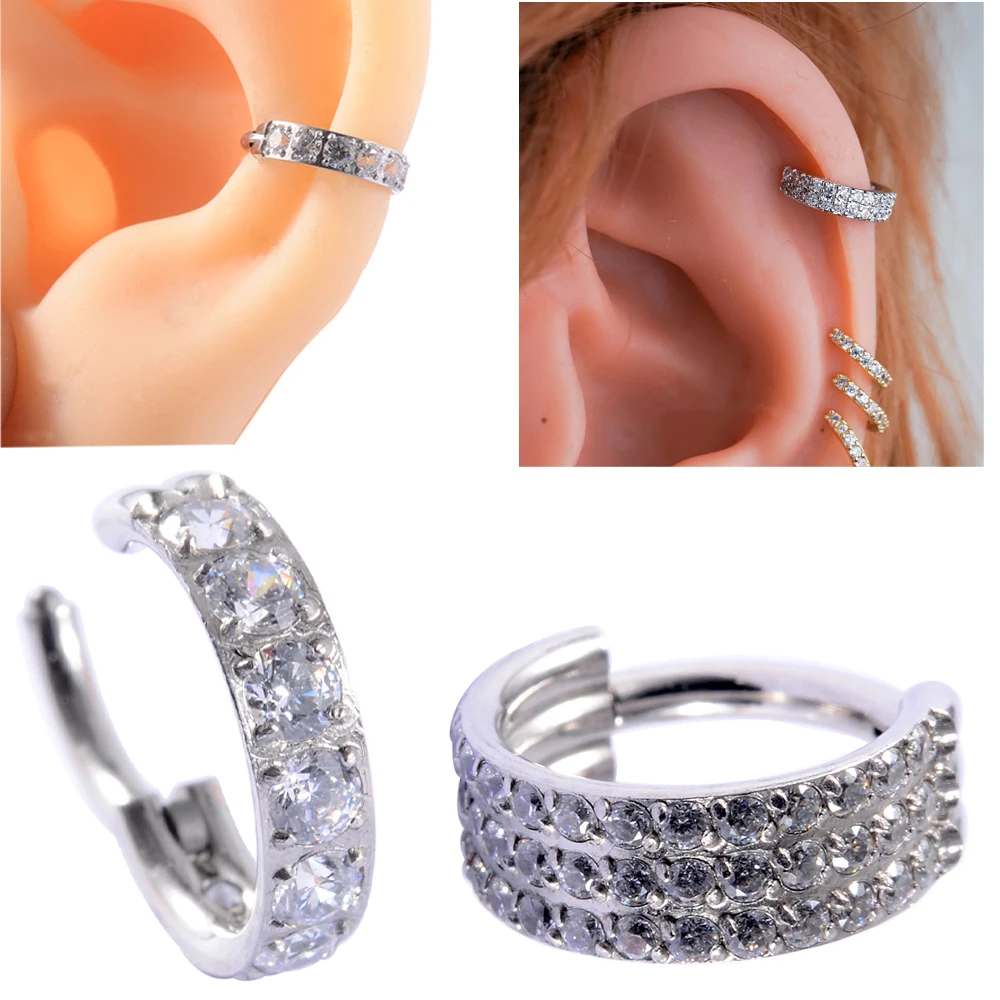 1PC 316L Surgical Steel Crystal Cartilage Earring Carved Septum Clicker Nose Ring Hoop Segment Ring Daith Ring Piercing 16G
1PC 316L Surgical Steel Crystal Cartilage Earring Carved Septum Clicker Nose Ring Hoop Segment Ring Daith Ring Piercing 16G