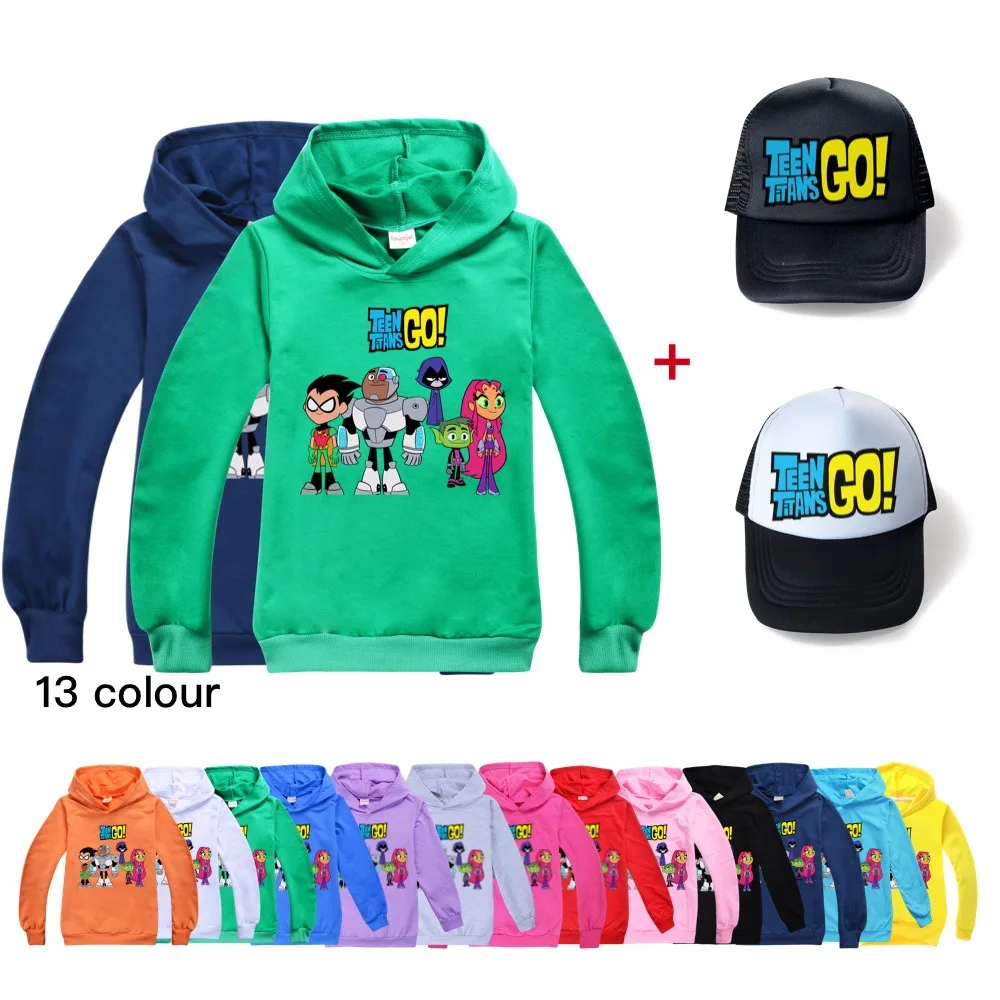 

Cartoon Teen Titans Go Hoodies Kids Sudaderas Boys Sweatshirts Kids Clothes Girls Spring Baby Boy Clothes Cotton Sweater Hoody