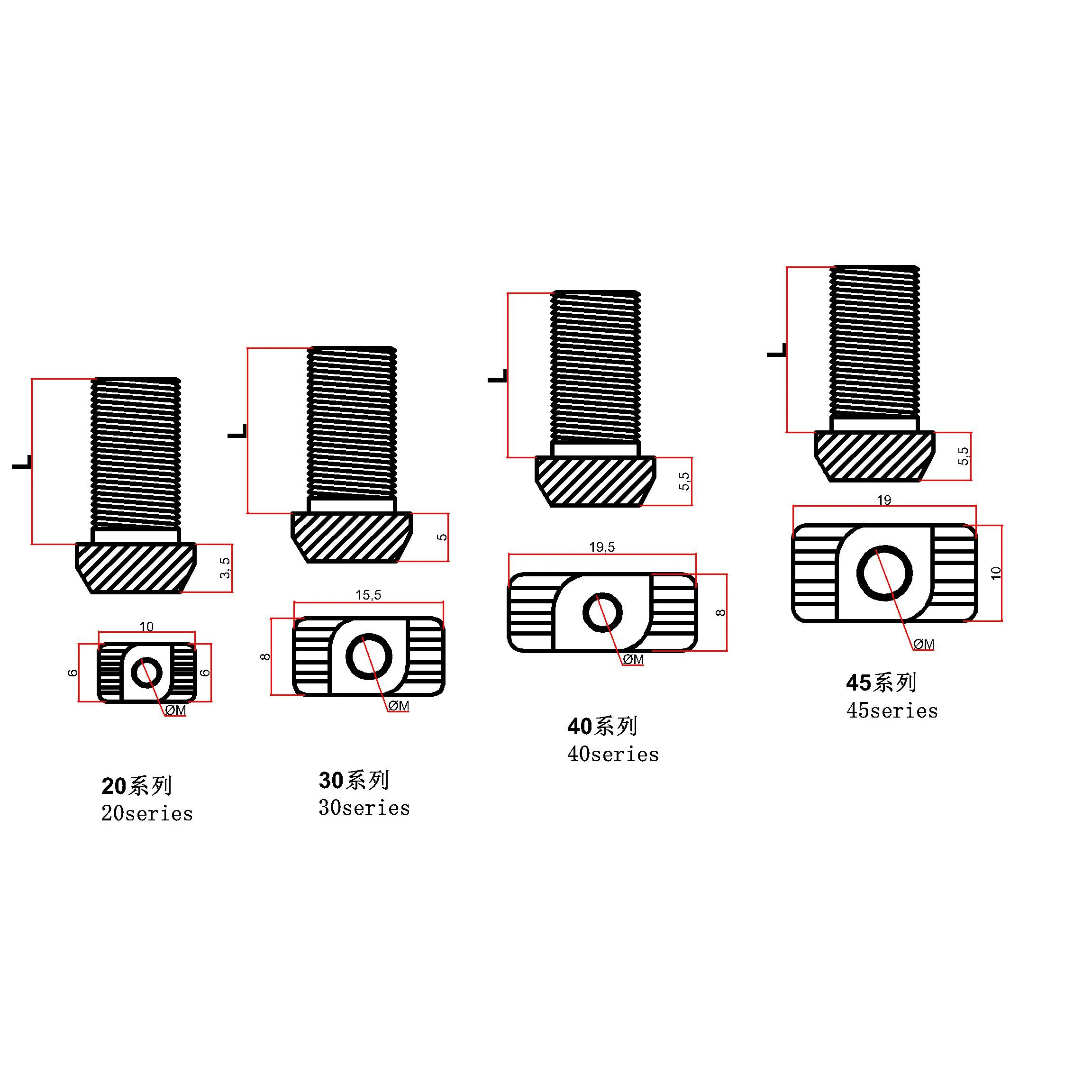 Carbon Steel T-Nuts Fastener Aluminum Connector for Aluminum Profile4545 T Head Bolt Screws
Carbon Steel T-Nuts Fastener Aluminum Connector for Aluminum Profile4545 T Head Bolt Screws