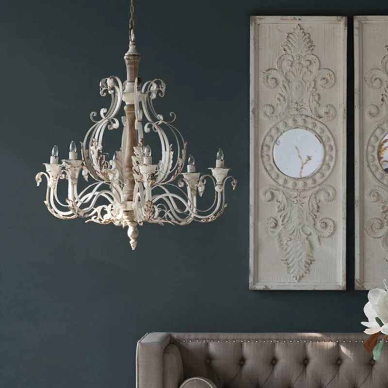 Woodcraft Ceiling Lamp Duplex Building Lamp in the Living Room Dining-Room Lamp European-Style Romantic Retro Metal Chandelier
Woodcraft Ceiling Lamp Duplex Building Lamp in the Living Room Dining-Room Lamp European-Style Romantic Retro Metal Chandelier
