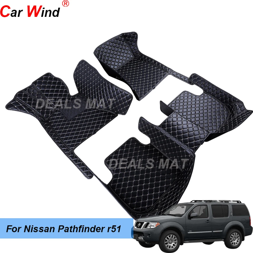 100% кожаные автомобильные коврики с карманами, напольные коврики для Nissan Pathfinder r51 2005 2006 2007 2008 2012, аксессуары
100% кожаные автомобильные коврики с карманами, напольные коврики для Nissan Pathfinder r51 2005 2006 2007 2008 2012, аксессуары