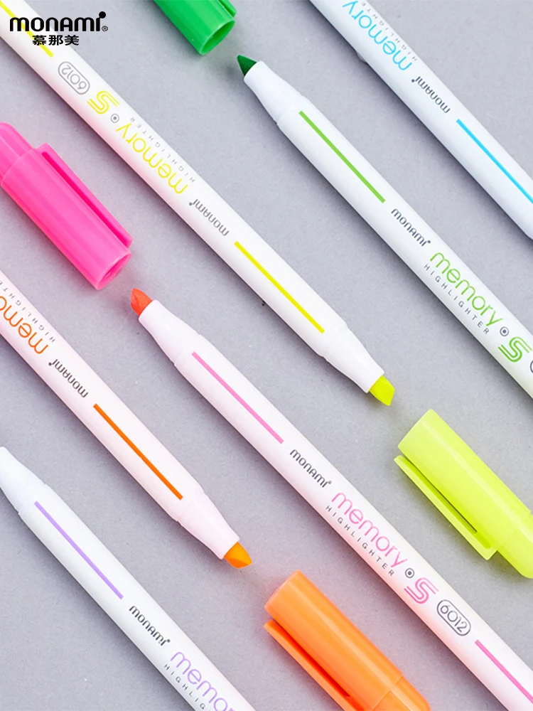 6 Pcs Monami Oblique Square HeadHighlighter Pen Fluorescent Marker Liner for Drawing Painting School Art Design Supplies
6 Pcs Monami Oblique Square HeadHighlighter Pen Fluorescent Marker Liner for Drawing Painting School Art Design Supplies