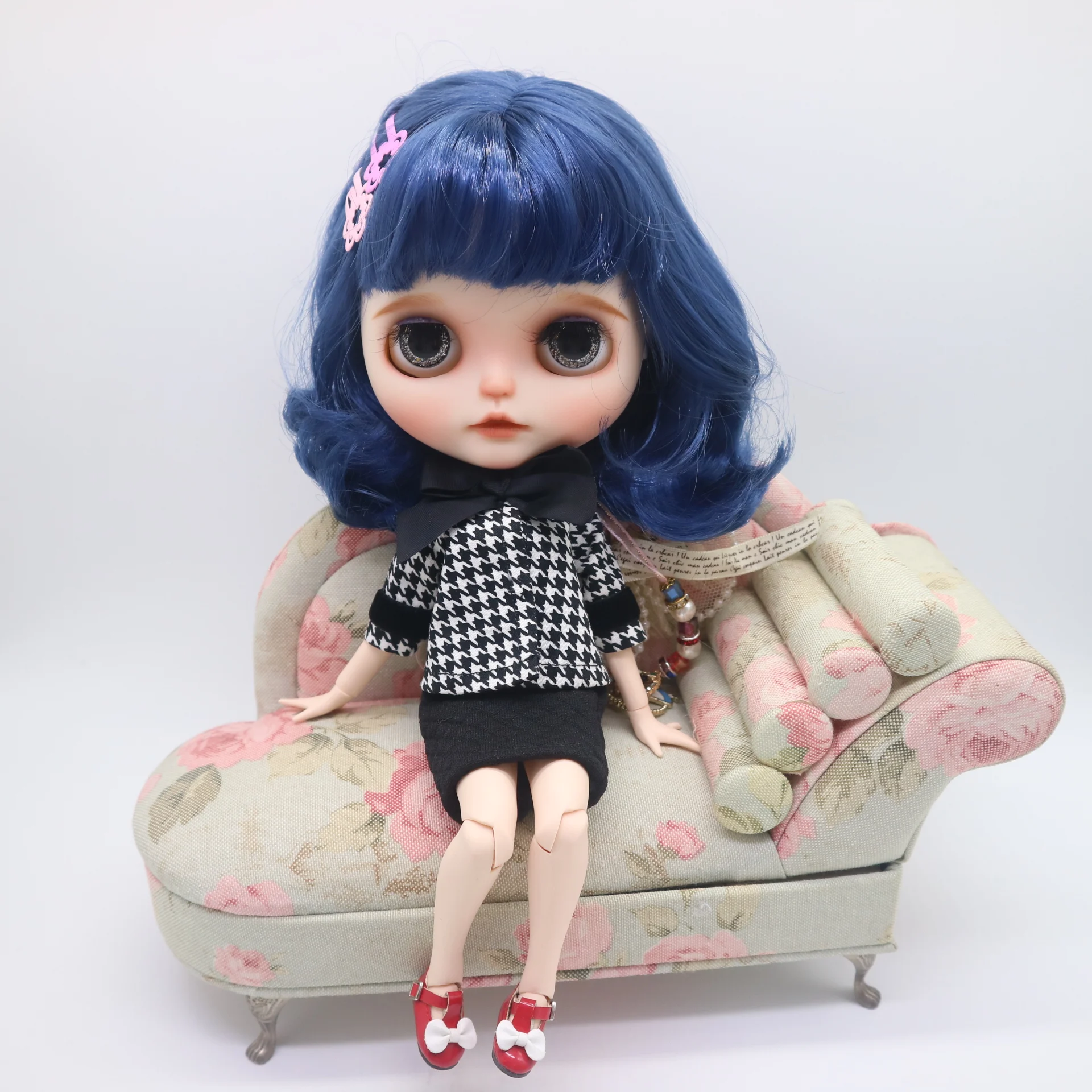 Индивидуальная кукла Обнаженная блайз милая девушка с синими волосами | Игрушки