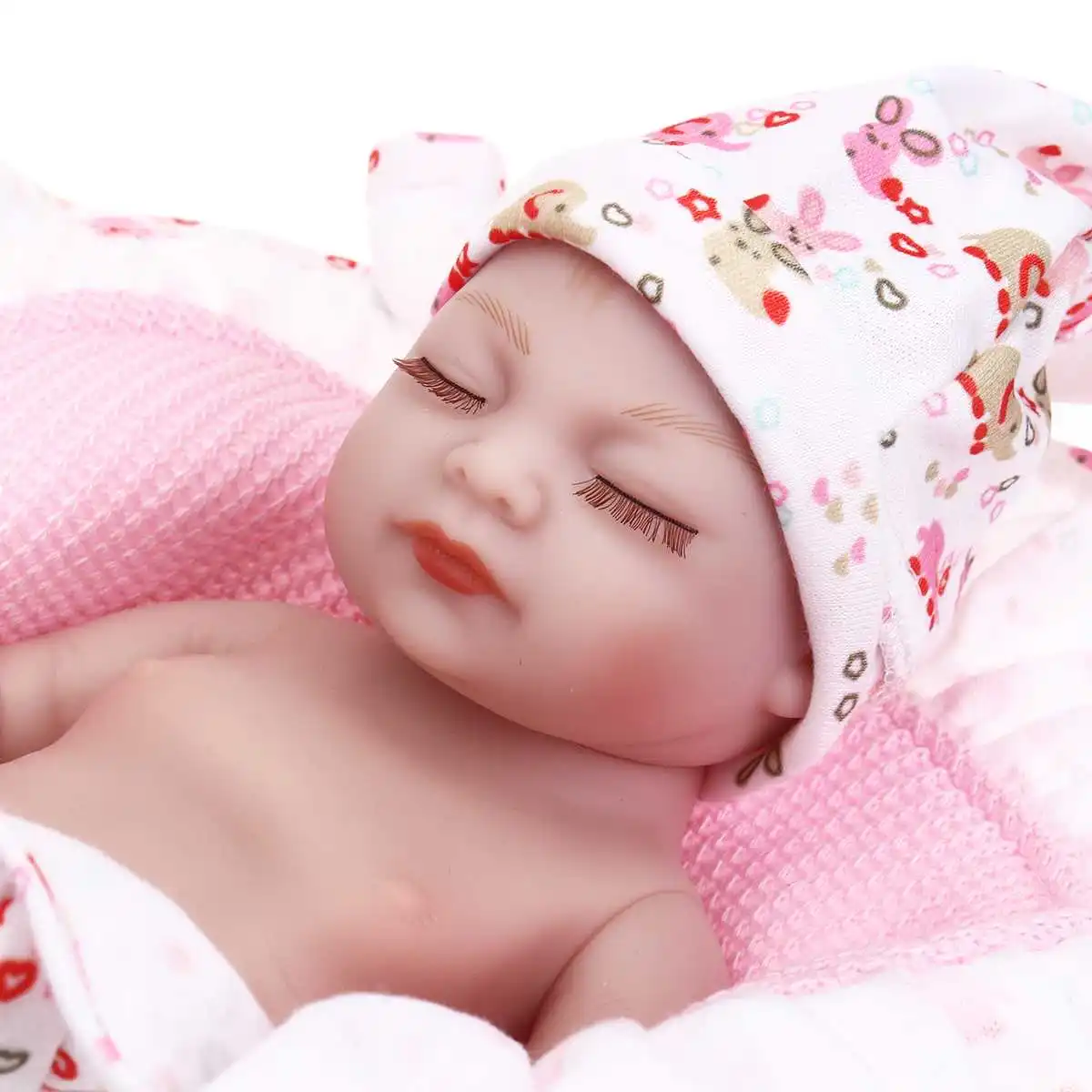 28cm Silicone Reborn Babies Doll Lifelike Newborn Boy Girl Baby Doll Closed Eyes Waterproof Doll Bath Toy with Clothes Blanket
28cm Silicone Reborn Babies Doll Lifelike Newborn Boy Girl Baby Doll Closed Eyes Waterproof Doll Bath Toy with Clothes Blanket