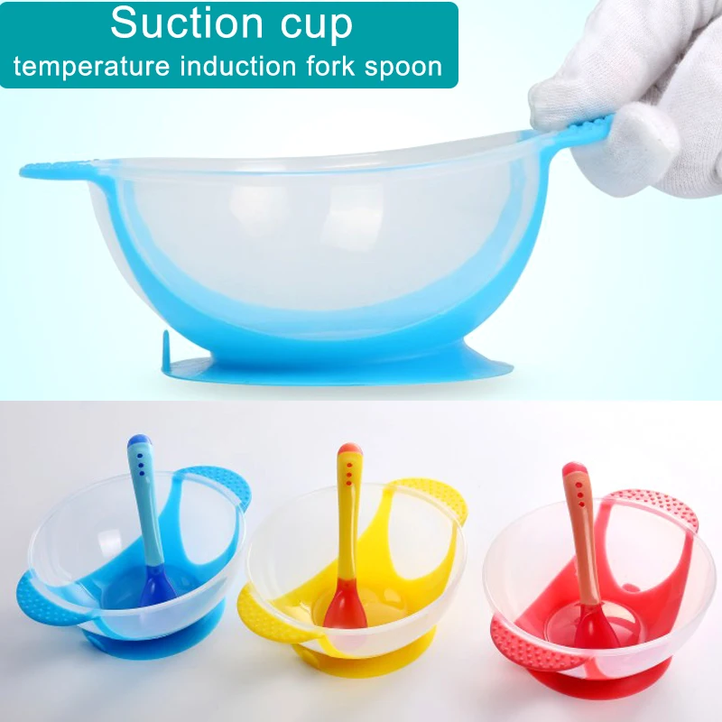 Temperature Sensing Feeding Spoon Child Tableware Food Bowl Learning Dishes Service Plate/Tray Suction Cup Baby Dinnerware Set
Temperature Sensing Feeding Spoon Child Tableware Food Bowl Learning Dishes Service Plate/Tray Suction Cup Baby Dinnerware Set