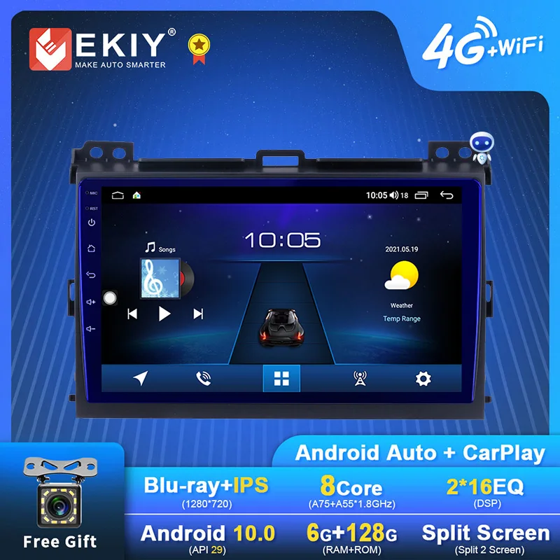 EKIY Android 10 автомобильный радиоприемник для Toyota Land Cruiser Prado 120 2004-2009 Авто Стерео DVD 6 + 128G 8 CORE GPS Navi HU магнитофон
EKIY Android 10 автомобильный радиоприемник для Toyota Land Cruiser Prado 120 2004-2009 Авто Стерео DVD 6 + 128G 8 CORE GPS Navi HU магнитофон