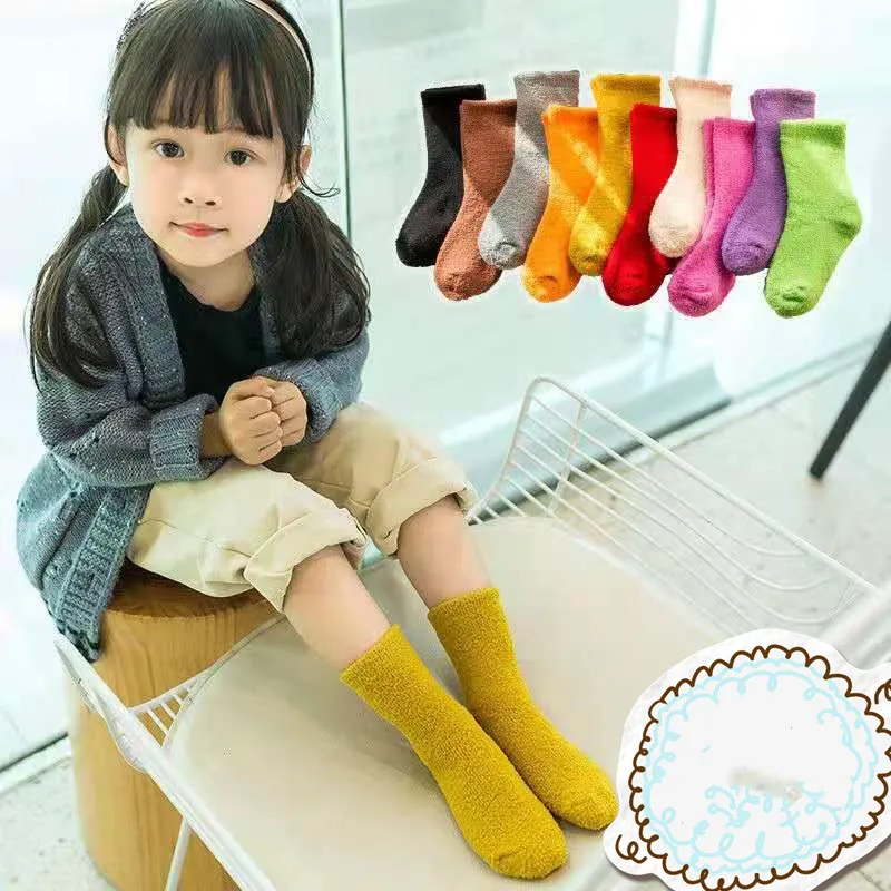 1 pair mid-calf length sock Winter Sweet Candy warm Coral Fleece Baby Socks Soft Warm for 1-12 Years Children
1 pair mid-calf length sock Winter Sweet Candy warm Coral Fleece Baby Socks Soft Warm for 1-12 Years Children