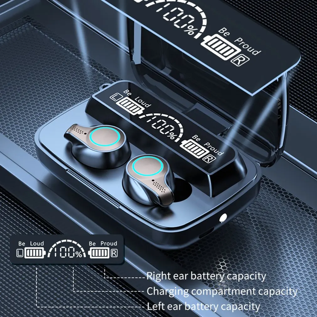 M18 Bluetooth Earphones Wireless TWS Touch Control Headset 3500mAh Charging Waterproof HIFI Stereo Earbuds For Sports Headphones
M18 Bluetooth Earphones Wireless TWS Touch Control Headset 3500mAh Charging Waterproof HIFI Stereo Earbuds For Sports Headphones