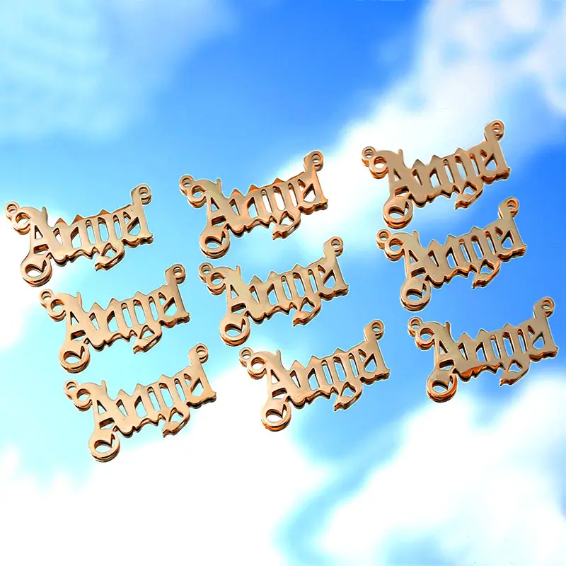 10Pcs/ste Angel Letter Charm Gold Silver Color Metal Stainless Steel Pendants Wholesale For Jewelry Making Necklace Accessories
10Pcs/ste Angel Letter Charm Gold Silver Color Metal Stainless Steel Pendants Wholesale For Jewelry Making Necklace Accessories