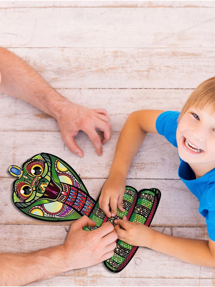 3D Three Dimensional Wooden Puzzle Children Adult Toys Unique Animal Shape Puzzles Glasses Snake King Wolf King Shape Puzzle 
3D Three Dimensional Wooden Puzzle Children Adult Toys Unique Animal Shape Puzzles Glasses Snake King Wolf King Shape Puzzle