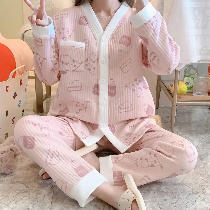 Pijamas de algodón para mujeres embarazadas, ropa de dormir de enfermería posparto, 100%, Otoño e Invierno 2021
Pijamas de algodón para mujeres embarazadas, ropa de dormir de enfermería posparto, 100%, Otoño e Invierno 2021