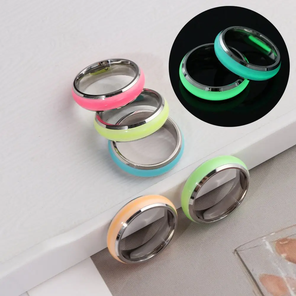 Men Women Korean Noctilucent Tabs Novelty Acrylic Ring Stainless Steel Glowing In The Dark Luminous Ring Couple
Men Women Korean Noctilucent Tabs Novelty Acrylic Ring Stainless Steel Glowing In The Dark Luminous Ring Couple