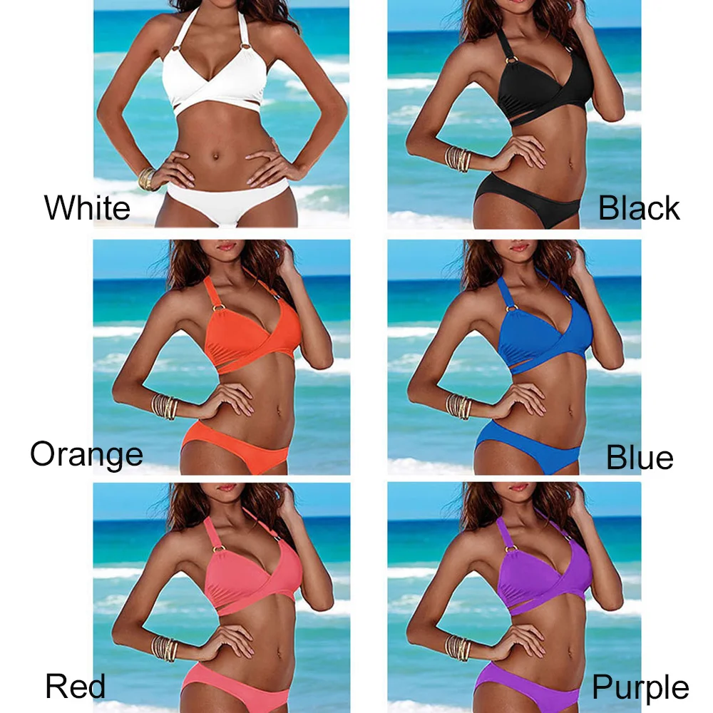 Two-Piece Solid Color Women Sexy Girl Swimsuits Summer Fashion Halter Bikini Set Bodysuit Beach Bathing Suits Bandage Swimwear
Two-Piece Solid Color Women Sexy Girl Swimsuits Summer Fashion Halter Bikini Set Bodysuit Beach Bathing Suits Bandage Swimwear