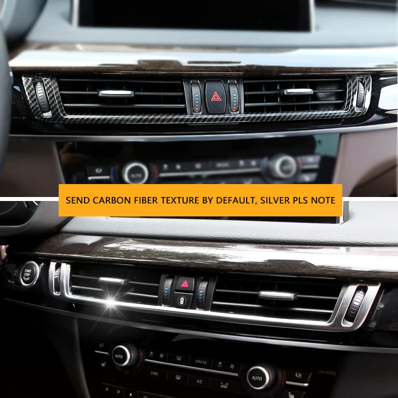 For BMW X5 X6 F15 F16 Car Interior Center Control Air Condition Air Outlet Frame Carbon Fiber Texture Cover Decor
For BMW X5 X6 F15 F16 Car Interior Center Control Air Condition Air Outlet Frame Carbon Fiber Texture Cover Decor