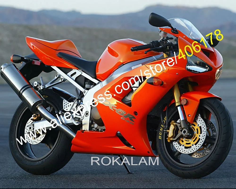 Настраиваемый обтекатель из АБС-пластика под давлением для Kawasaki 2003 2004 Ninja ZX6R, Оранжевый Комплект для кузова мотоцикла (литьё под давлением)
Настраиваемый обтекатель из АБС-пластика под давлением для Kawasaki 2003 2004 Ninja ZX6R, Оранжевый Комплект для кузова мотоцикла (литьё под давлением)