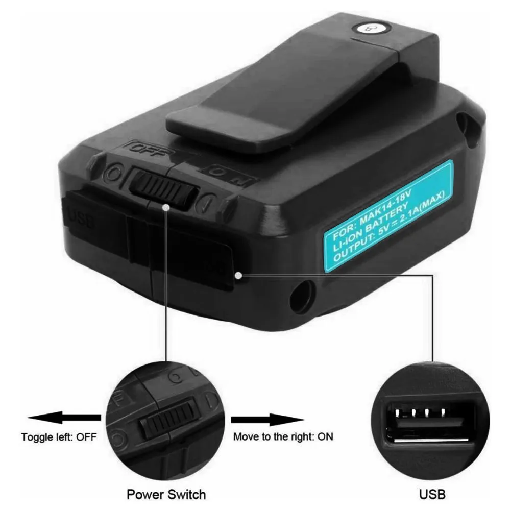 Адаптер зарядного устройства с двойным USB конвертер источника питания для аккумулятора Ma-kita 14-18V ADP05 18V BL1815 BL1830 BL1840
Адаптер зарядного устройства с двойным USB конвертер источника питания для аккумулятора Ma-kita 14-18V ADP05 18V BL1815 BL1830 BL1840