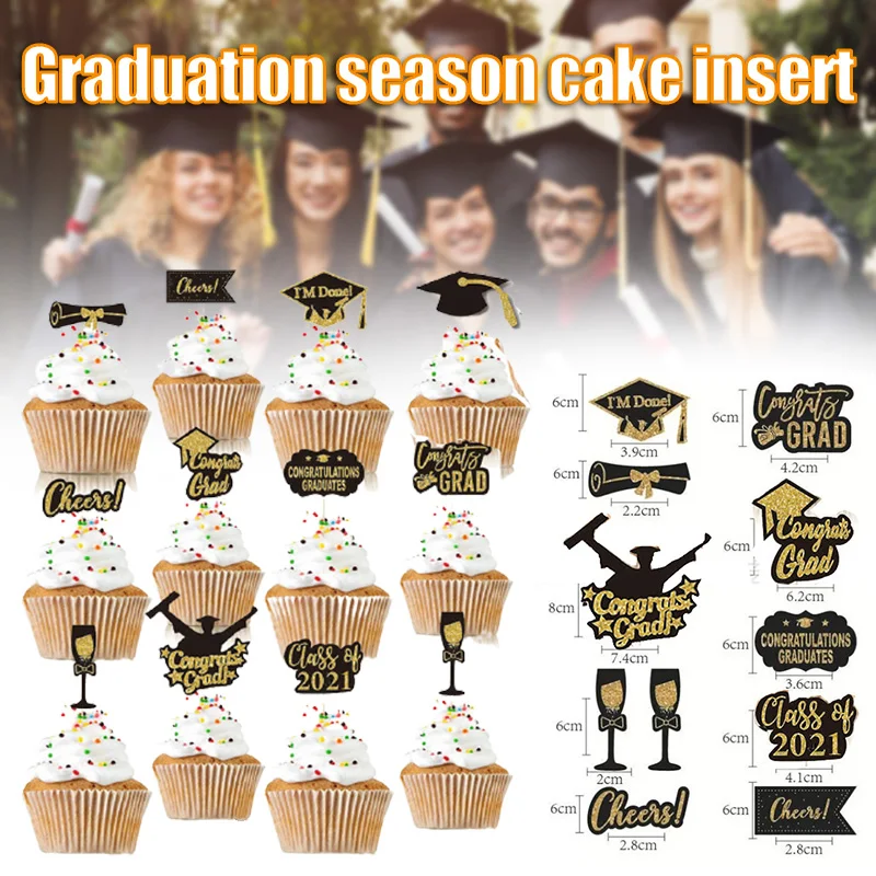 12PCS 2021 Graduation Cupcake Toppers Wrappers Congrats Grad Party Supplies Cake Decorations D1
12PCS 2021 Graduation Cupcake Toppers Wrappers Congrats Grad Party Supplies Cake Decorations D1