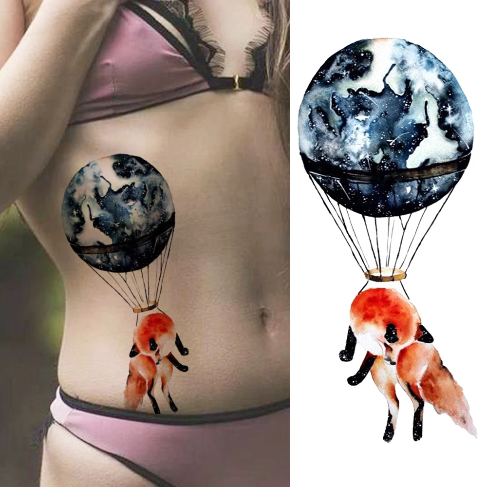 Creative Fox Temporary Tattoos Sticker Fake Watercolor Planets Tatoos For Women Men Body Art Arm Wasit Decoration Tatoos Sticker 
Creative Fox Temporary Tattoos Sticker Fake Watercolor Planets Tatoos For Women Men Body Art Arm Wasit Decoration Tatoos Sticker