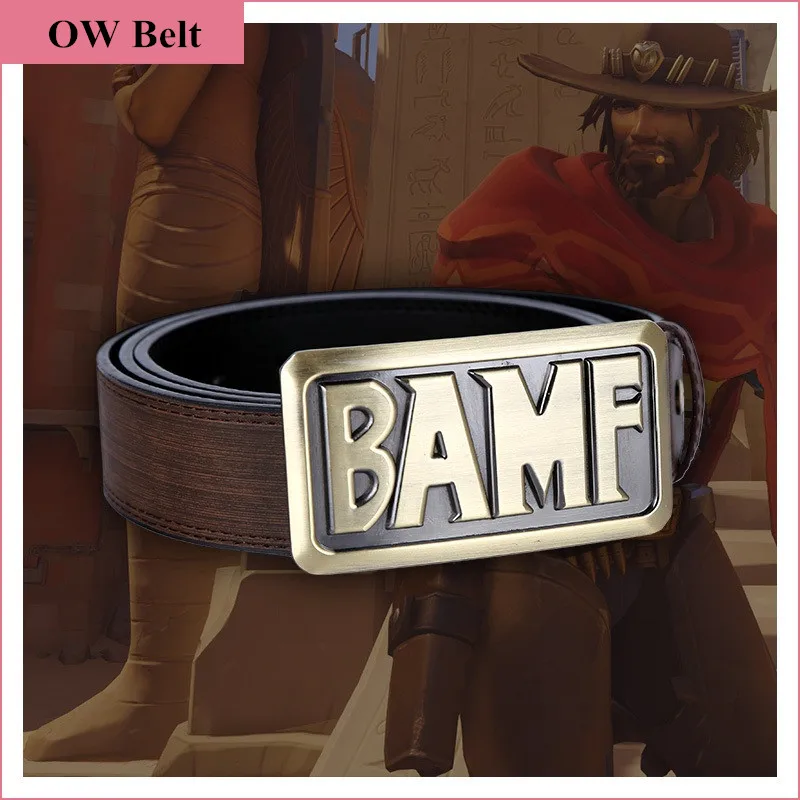 New Game OW Mccree Belt Cosplay PU Casual Waistband Buckle Waist Strap Anime Cosplay Costume Sashes
New Game OW Mccree Belt Cosplay PU Casual Waistband Buckle Waist Strap Anime Cosplay Costume Sashes