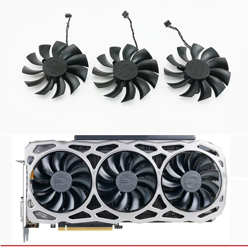 3pcs 4pin 87mm installation size 42*42*42mm DC12V PLA09215B12H suitable for EVGA GTX1080TI FTW3 GTX 1080 Ti black elite fan grap
3pcs 4pin 87mm installation size 42*42*42mm DC12V PLA09215B12H suitable for EVGA GTX1080TI FTW3 GTX 1080 Ti black elite fan grap