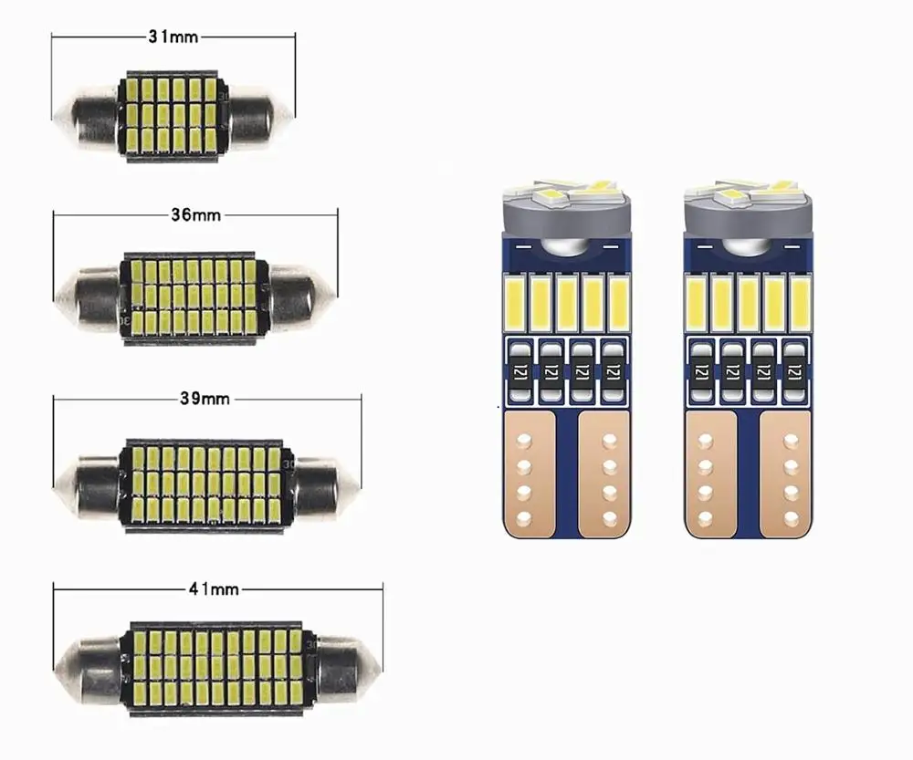 6 sets super bright car interior lights white LED T10&41mm For Land Rover Defender LR2 LR3 LR4 Range Rover 1995-2019
6 sets super bright car interior lights white LED T10&41mm For Land Rover Defender LR2 LR3 LR4 Range Rover 1995-2019