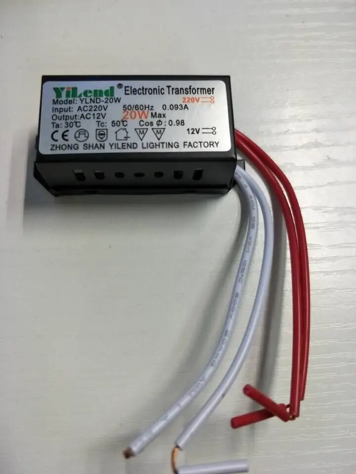 new 1 piece AC 220V to 12V Electronic Transformer 20W LED driver Power Supply for MR11 MR16 G4 Lamp bulbs
new 1 piece AC 220V to 12V Electronic Transformer 20W LED driver Power Supply for MR11 MR16 G4 Lamp bulbs