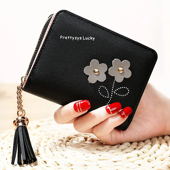 Flower Tassel Zipper Women Wallet Leather Short Coin Purse Cards Holder Money Bags Mini Wallet Flower Wallets Girls Carteira
Flower Tassel Zipper Women Wallet Leather Short Coin Purse Cards Holder Money Bags Mini Wallet Flower Wallets Girls Carteira