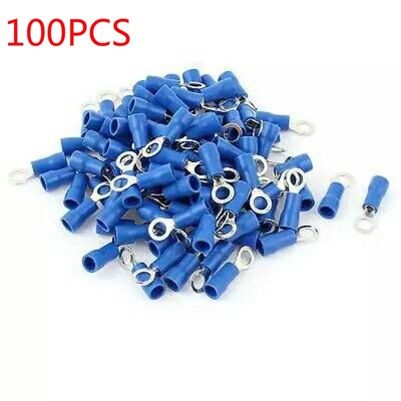 100 blue ring terminal RV2-4 insulated blue ring terminal wire and cable crimp connector for household appliances
100 blue ring terminal RV2-4 insulated blue ring terminal wire and cable crimp connector for household appliances