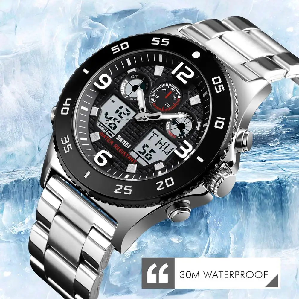 SKMEI Silicone Band Men's Quartz Watches Quartz Analog Digital Wristwatches Waterproof 12/24Hour Waterproof 30m Clock relogio 
SKMEI Silicone Band Men's Quartz Watches Quartz Analog Digital Wristwatches Waterproof 12/24Hour Waterproof 30m Clock relogio
