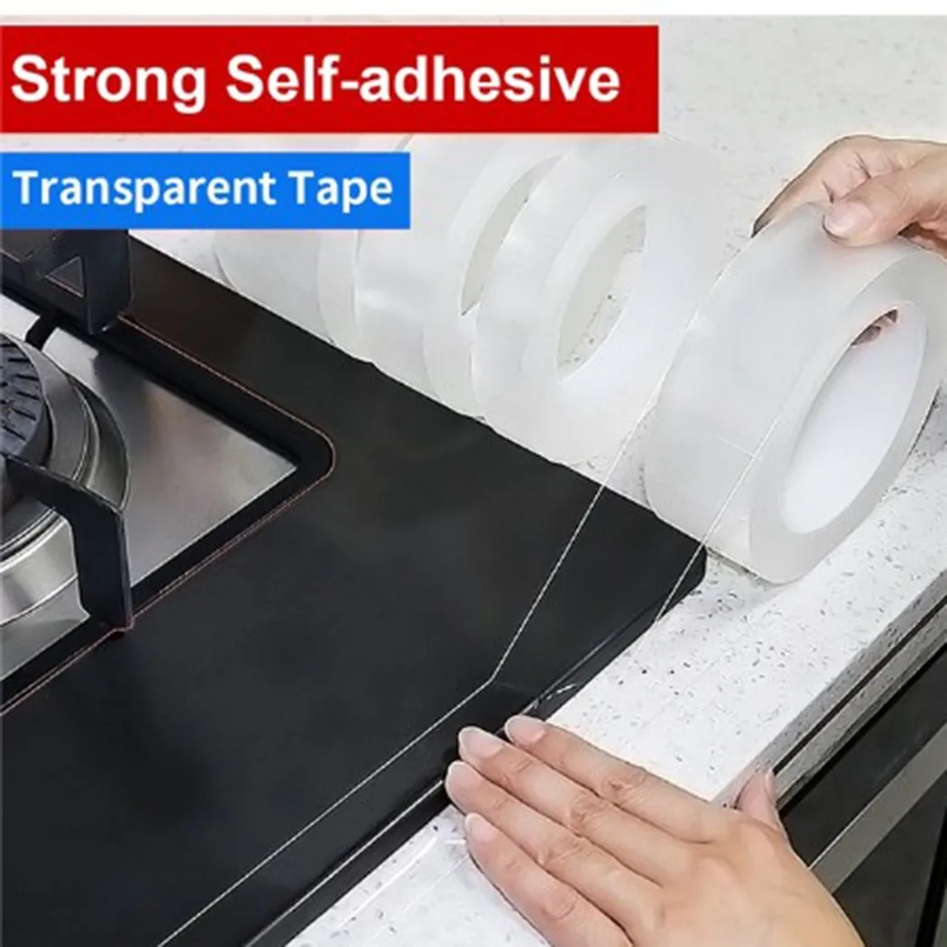 Nano Tape Tracsless Kitchen Sink Gap Double Sided Tape Transparent No Trace Reusable Waterproof AdhesiveTape Cleanable Home
Nano Tape Tracsless Kitchen Sink Gap Double Sided Tape Transparent No Trace Reusable Waterproof AdhesiveTape Cleanable Home