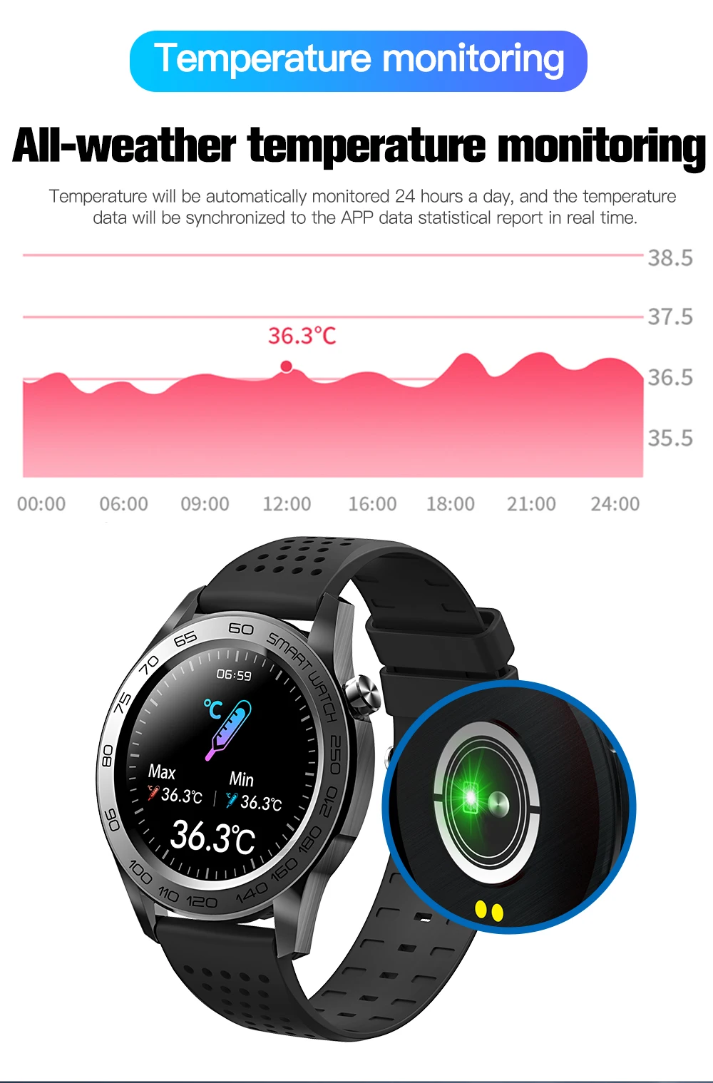 F22U Bluetooth Sports Smart Watch Men GPS Fitness Tracker Full Touch Smart Bracelet Woman Temperature Smartwatch Android IOS
F22U Bluetooth Sports Smart Watch Men GPS Fitness Tracker Full Touch Smart Bracelet Woman Temperature Smartwatch Android IOS