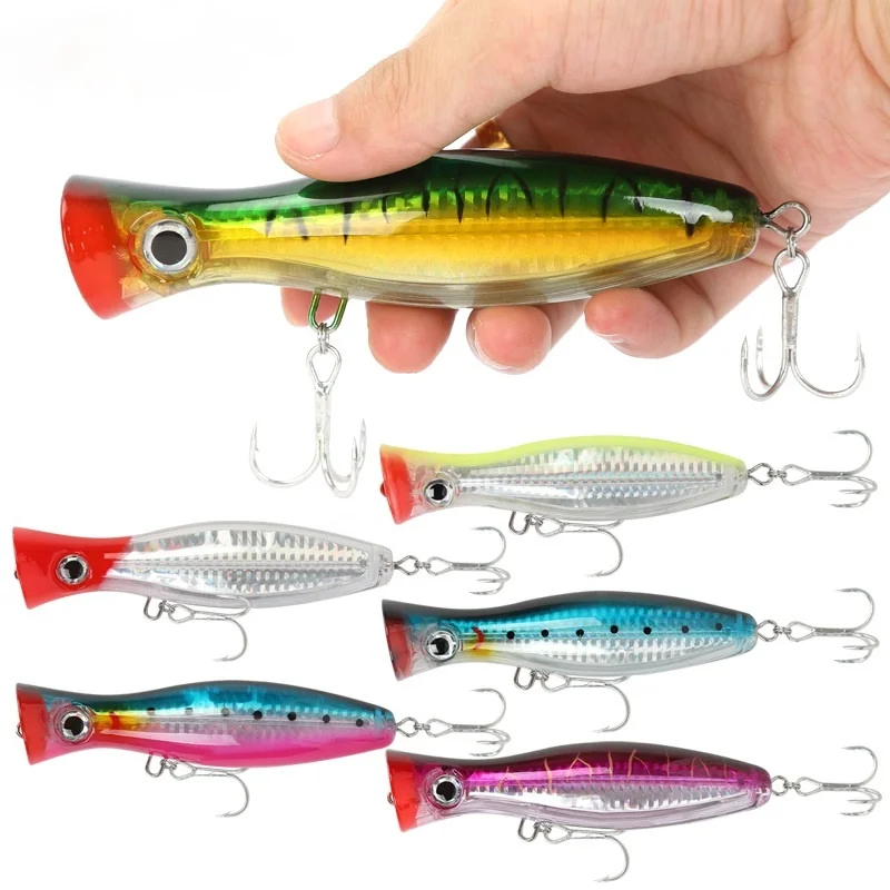 Big Artificial Bait 120mm/43g Popper Big Sea Fishing lures Tuna Trolling Top Water lure Whopper Plopper Pencil Crankbait Tackle
Big Artificial Bait 120mm/43g Popper Big Sea Fishing lures Tuna Trolling Top Water lure Whopper Plopper Pencil Crankbait Tackle