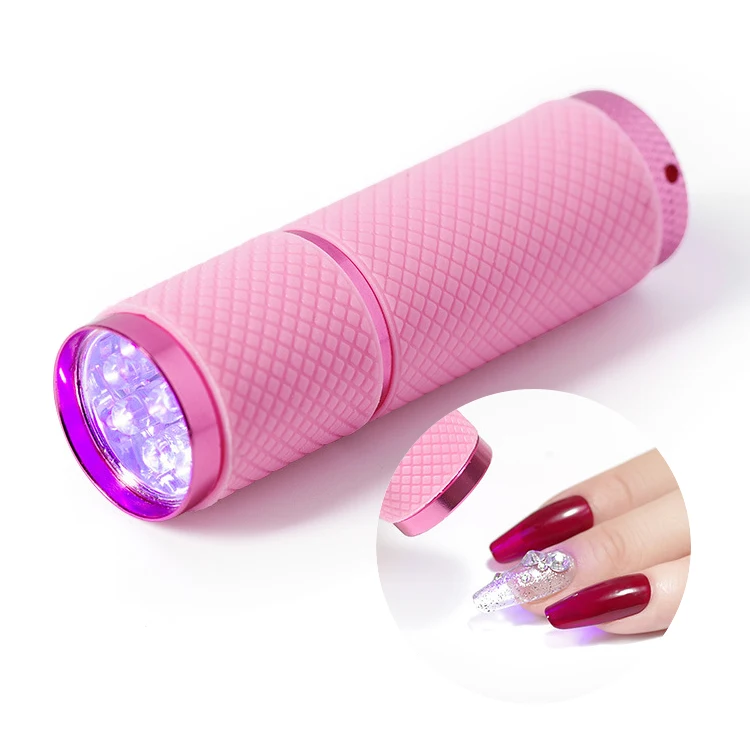 9LED Portable UV Mini Nail Lamp Torch Flashlight Nail Dryer Curing Lamp Inspection Lights for Money Checking Anti-counterfeiting
9LED Portable UV Mini Nail Lamp Torch Flashlight Nail Dryer Curing Lamp Inspection Lights for Money Checking Anti-counterfeiting