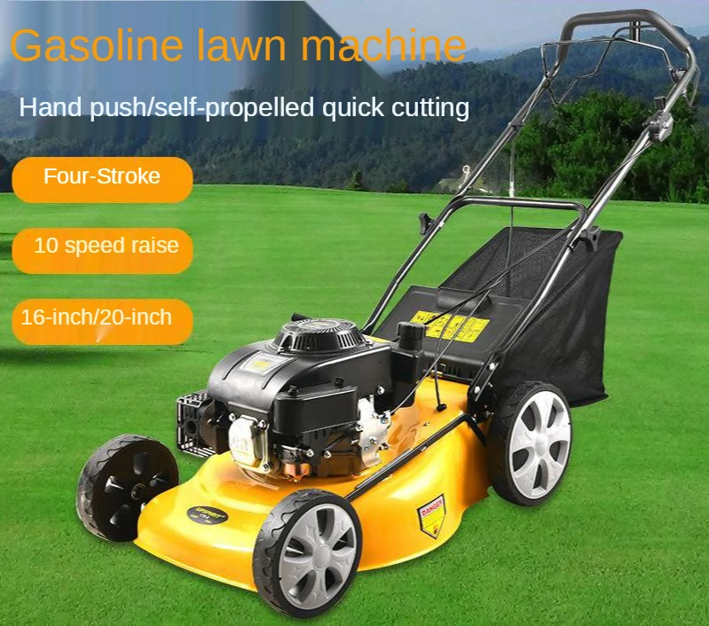Four Stroke Gasoline Lawn Mower 20 Inch Self-Propelled Lawn Mower Garden Mower Hand Push Lawn Mower
Four Stroke Gasoline Lawn Mower 20 Inch Self-Propelled Lawn Mower Garden Mower Hand Push Lawn Mower
