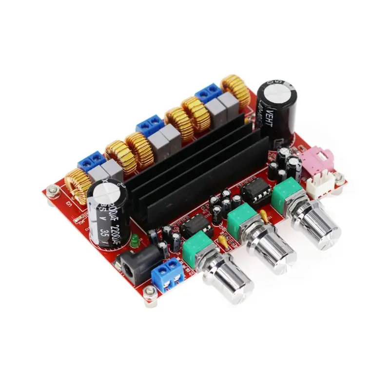 Amplifier Board TPA3116D2 50Wx2+100W 2.1 Channel 12-24V Wide Voltage Digital Audio Power Subwoofer
Amplifier Board TPA3116D2 50Wx2+100W 2.1 Channel 12-24V Wide Voltage Digital Audio Power Subwoofer
