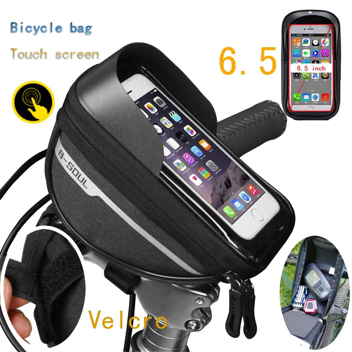 Велосипедные сумки с сенсорным экраном 6,5 дюйма, сумка на велосипедную трубку для горного велосипеда, велосипедный держатель для руля велос... 
Велосипедные сумки с сенсорным экраном 6,5 дюйма, сумка на велосипедную трубку для горного велосипеда, велосипедный держатель для руля велос...