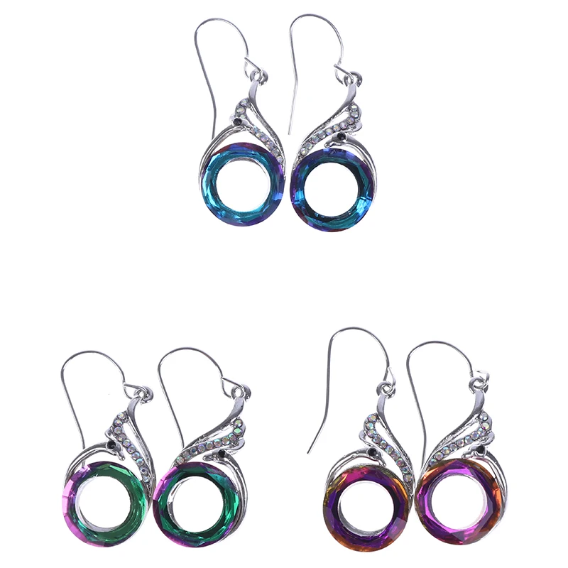 1Pair Fashion Drop Earrings for Women Gorgeous Crystal Colorful Peacock Gradient Earrings Geometric Round Color Earrings 
1Pair Fashion Drop Earrings for Women Gorgeous Crystal Colorful Peacock Gradient Earrings Geometric Round Color Earrings