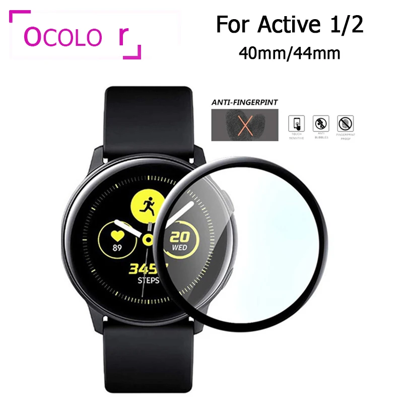 Изогнутая Защитная 3d пленка для Samsung Galaxy Watch Active 1 2 40 44 мм экрана часов|Защитные