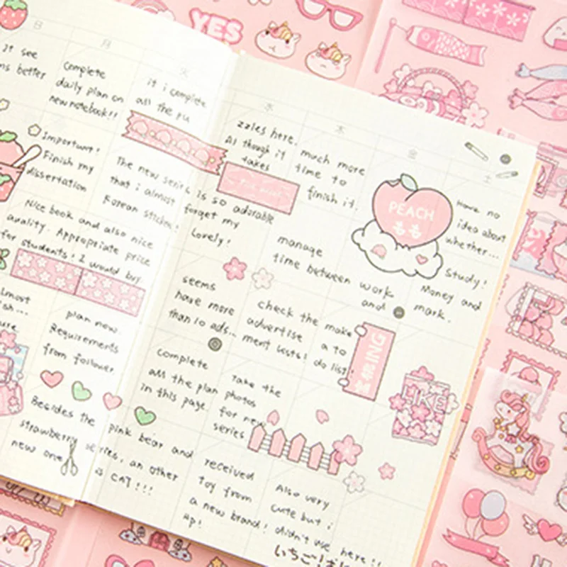 Pink Girl Heart Cute Cartoon Pattern 4 Into Flash Point Frosted PET Hand Account Decoration Sticker 
Pink Girl Heart Cute Cartoon Pattern 4 Into Flash Point Frosted PET Hand Account Decoration Sticker