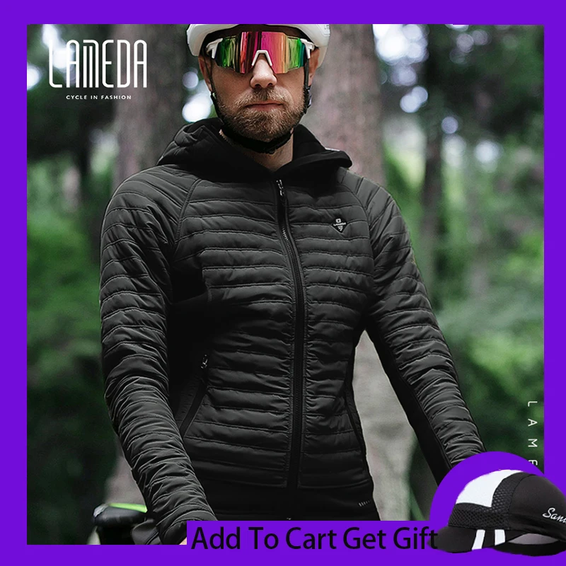 

LAMEDA 2021 Winter Windproof Cycling Jacket Road Mountain Bicycle Windbreaker Warm Coats Cotton Pockets Clothing Asian Size