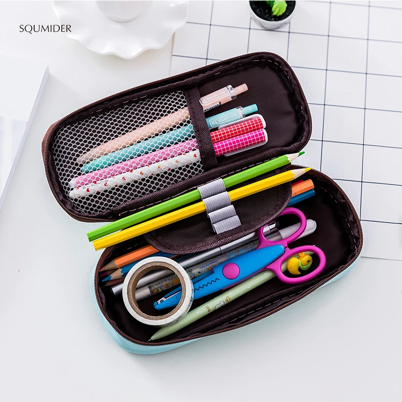 SQUMIDER Cartoon animal pencil case cute Canvas Stationery bag School Pencil cases for children pen case Kawaii big pen bag gift
SQUMIDER Cartoon animal pencil case cute Canvas Stationery bag School Pencil cases for children pen case Kawaii big pen bag gift